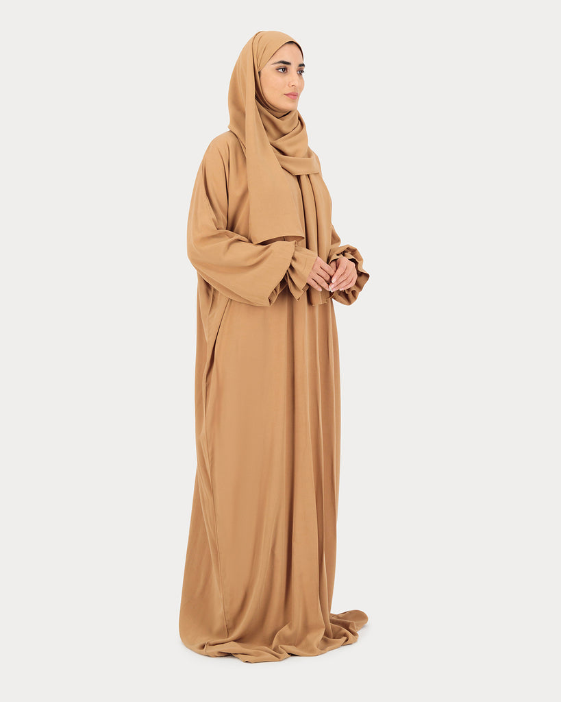 OUNS Crepe Prayer Wear - Beige - Alef Meem