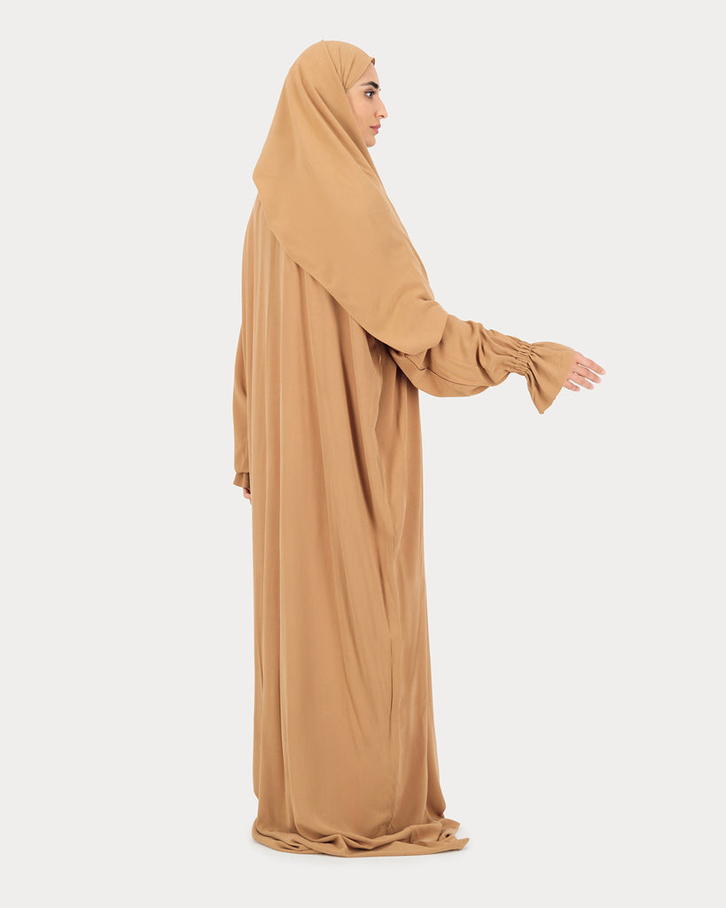 OUNS Crepe Prayer Wear - Beige - Alef Meem