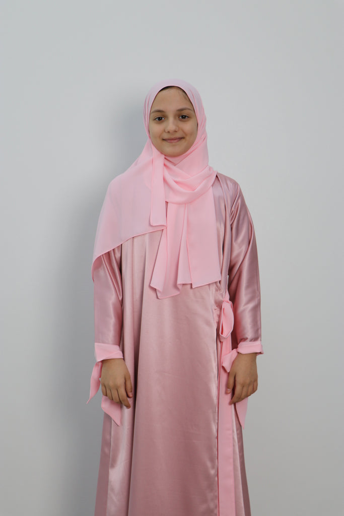 My First Abaya - Pink organza - Alef Meem