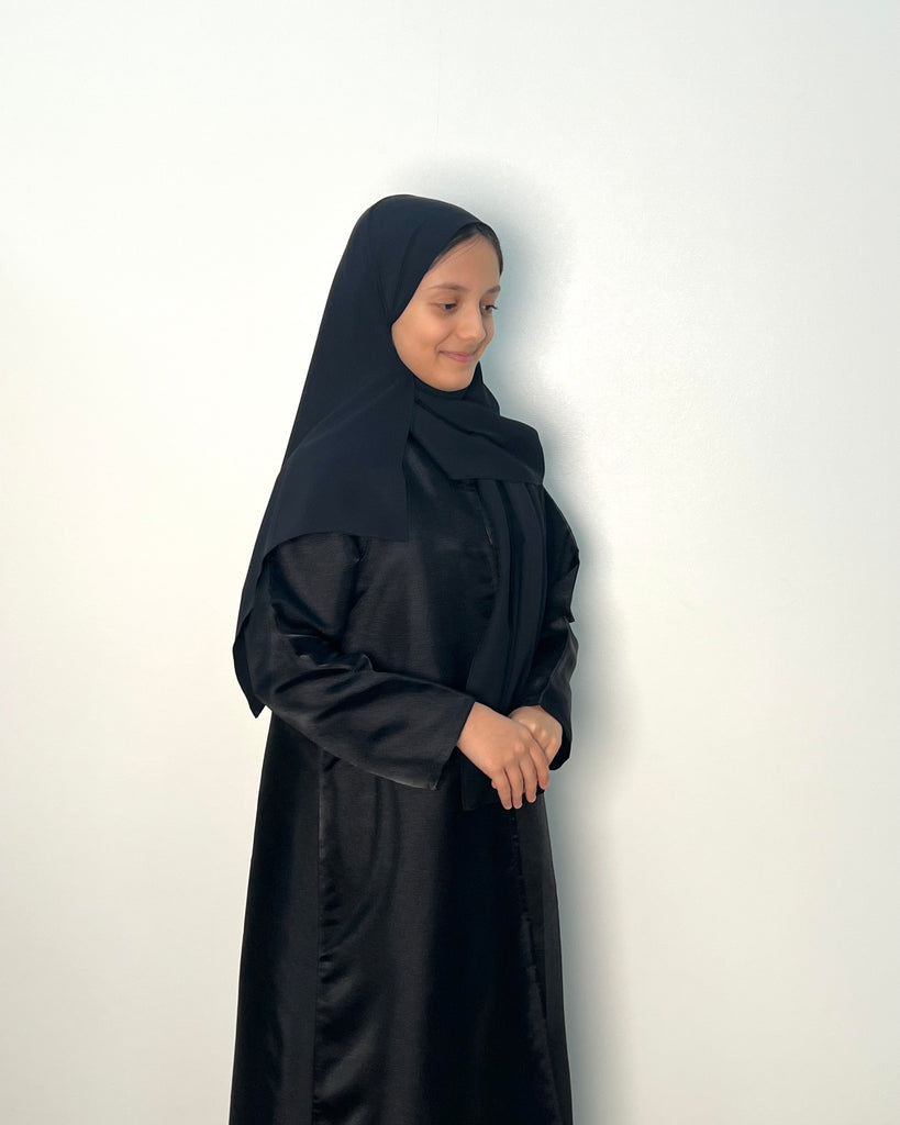 My First Abaya - Black Organza - Alef Meem