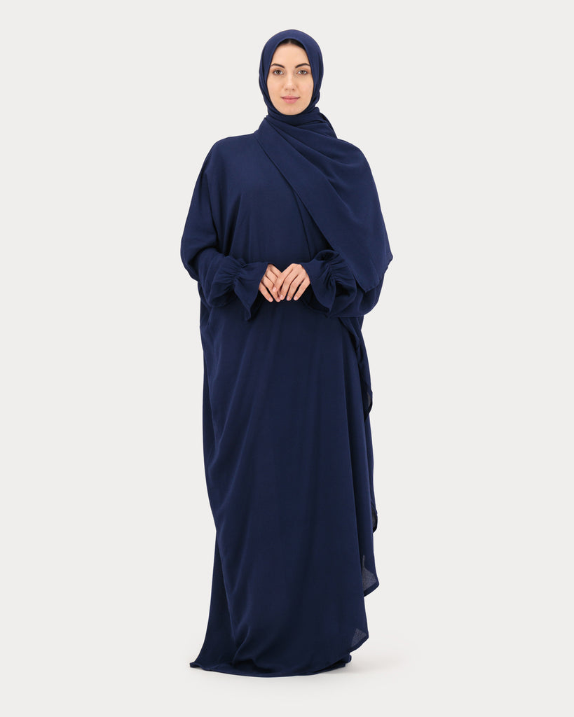 Tuba Prayer Wear - Navy Blue - Alef Meem