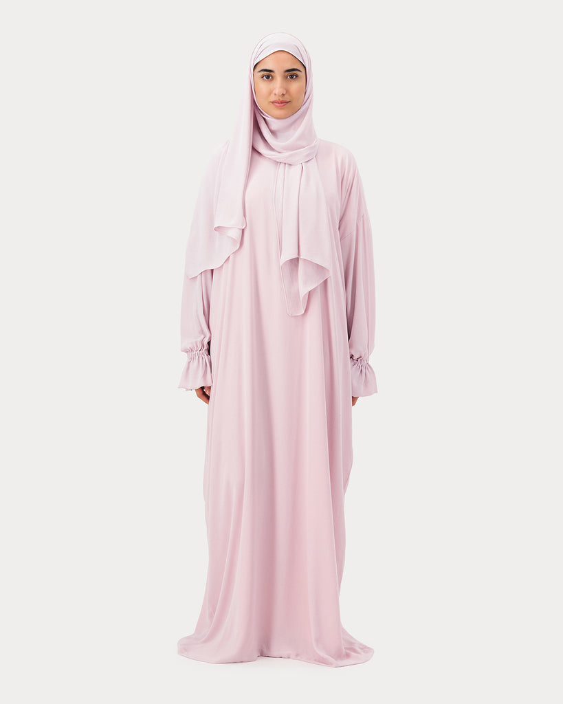 OUNS Crepe Prayer Wear - Baby Pink - Alef Meem