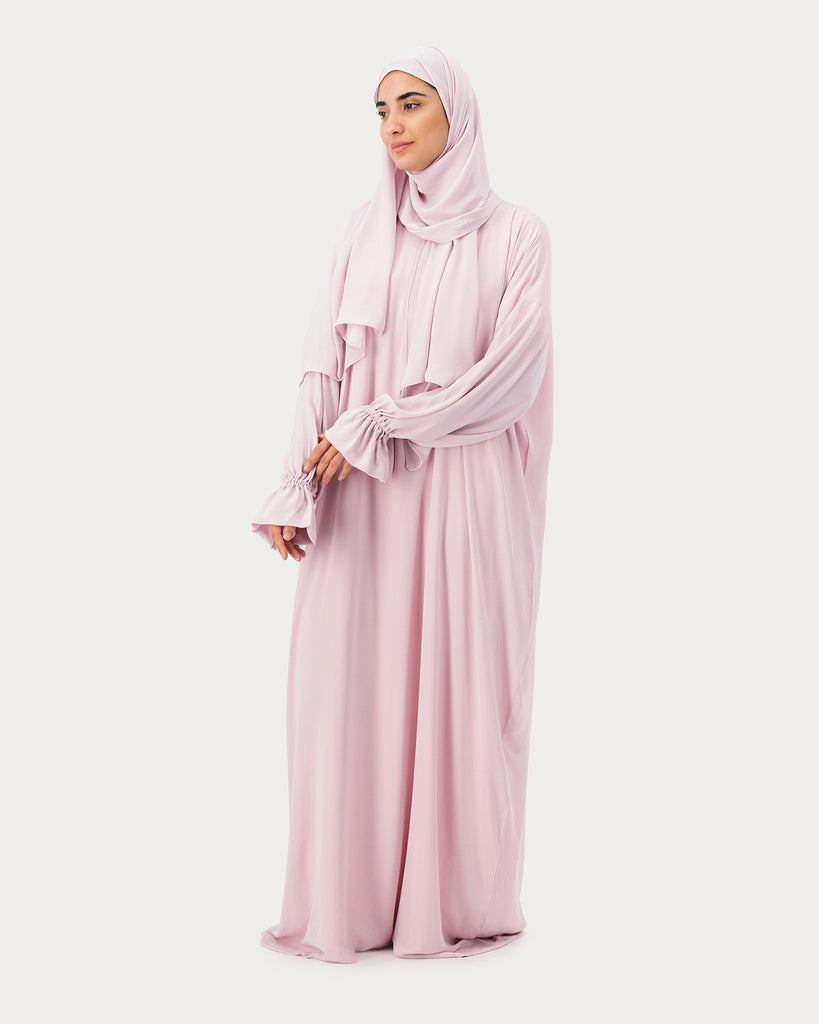 OUNS Crepe Prayer Wear - Baby Pink - Alef Meem