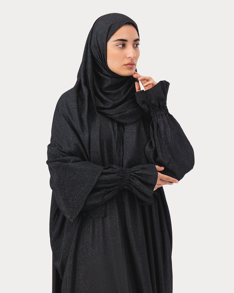 OUNS Rayon Prayer Wear  -  Black Glitter - Alef Meem