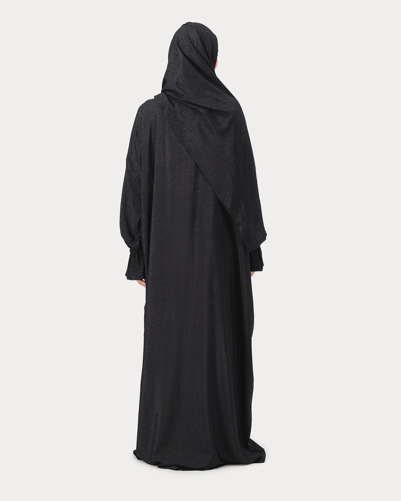 OUNS Rayon Prayer Wear  -  Black Glitter - Alef Meem