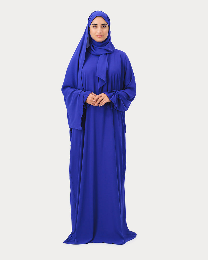 OUNS Crepe Prayer Wear  -  Blue - Alef Meem